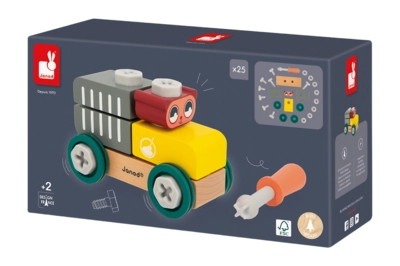 Houten Speelgoed Janod Brico'Kids Wagen Met Beer