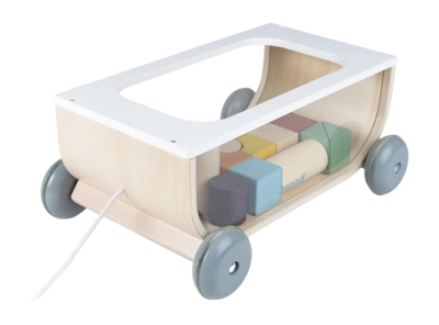 Houten Speelgoed Janod Sweet Cocoon Blokkenkar