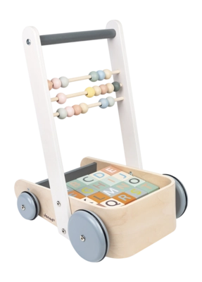 Houten Speelgoed Janod Sweet Cocoon Duwkar Blokken ABC