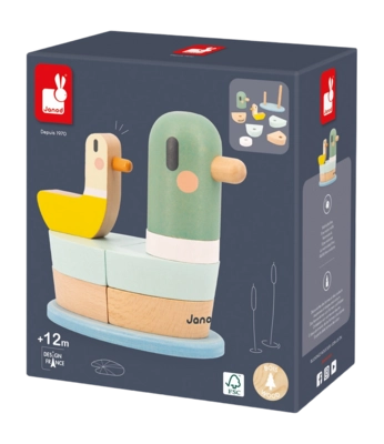 Houten Speelgoed Janod Sweet Cocoon Stapeltoren Eend