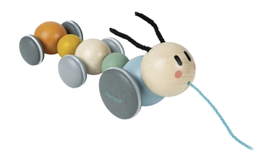 Houten Speelgoed Janod Sweet Cocoon Trekfiguur Rups