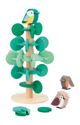 Houten Speelgoed Janod WWF Bouwset Boom Met Vogeltjes