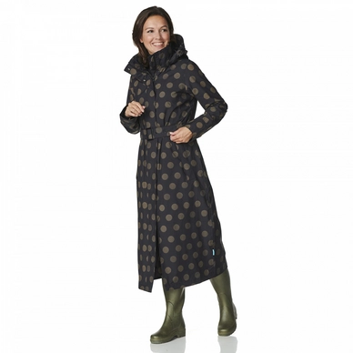 Jacke Happy Rainy Days Montreal Long Raincoat Black / Safari
