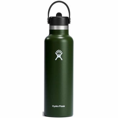 Bouteille Isotherme Hydro Flask Standard Flex Straw Cap Olive 621 ml