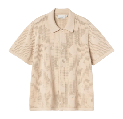 Shirt Carhartt WIP Damen S/S Temple Knit Fleur De Sel
