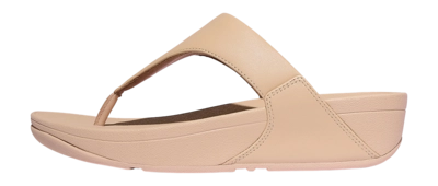 FitFlop Women Lulu Leather Toepost Sandy Beige