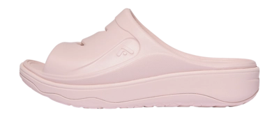 Sandals FitFlop Women Relief Slide Tonal Rubber Clay Pink