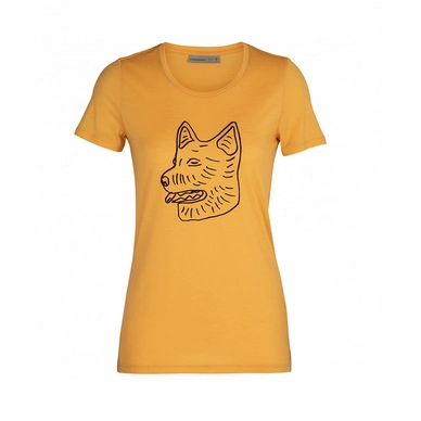 T-Shirt Icebreaker FemmeTech Lite SS Low Crewe Farm Dog Safflower