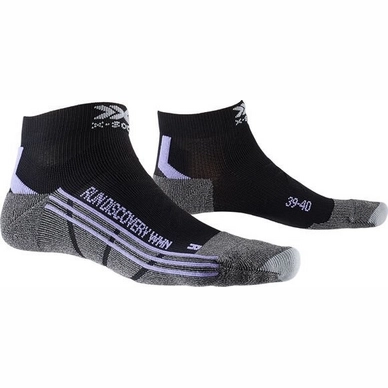 Hardloopsokken X-Socks Women Run Discovery Black Stone Grey Melange