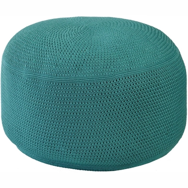 Poef Borek Crochette DW Blue Slate Ø 80 cm