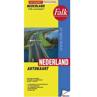 Autokaart professioneel Nederland Falk