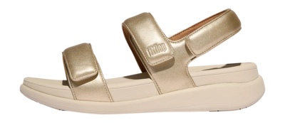 Sandales FitFlop Women F-Mode Go Adjustable Flatform Back-Strap Sandals Platino