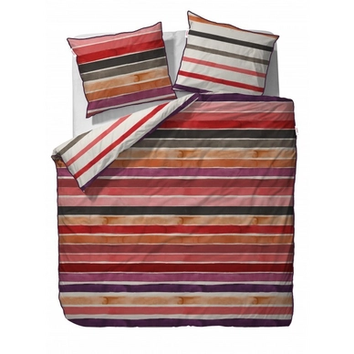 Taies d'oreiller Esprit Iva Red Satin de Coton (65 x 65 cm)