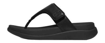 FitFlop Women F-Mode Go Adjustable Flatform Toe-Post Sandals All Black