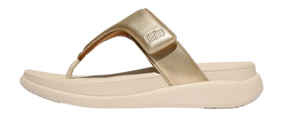 FitFlop Women F-Mode Go Adjustable Flatform Toe-Post Sandals Platino
