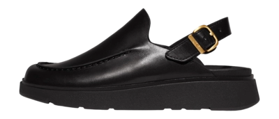 Clogs FitFlop Women Gen-FF Leather Back-Strap Moc Mules All Black