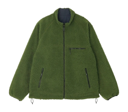 Jacket Gramicci Men Reversible Sherpa Olive Navy | Sneaker