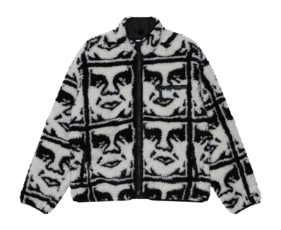 Jacke Obey Obey Repeated Icon Sherpa Herren Black Multi