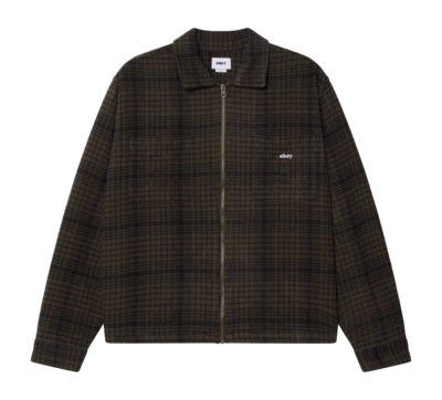 Jacket Obey Men Parker Zip Shirt Rosin Multi