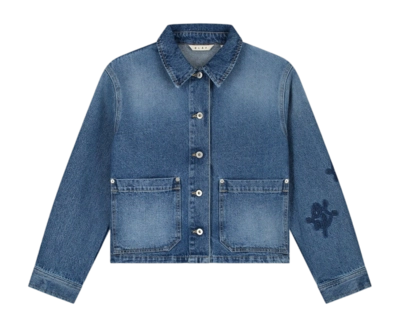 Jacke Olaf Hussein Monogram Damen Denim Blue