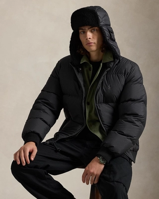 Jacket Ralph Lauren Men Textured Ripstop Down Jacket Polo Black