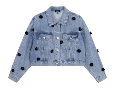 Jas Alix The Label Women Embellished Jacket Denim Blue