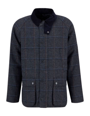 Jas Barbour Men Bedale Check Wool Jacket Blue