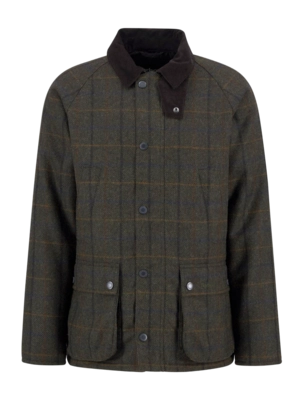Jas Barbour Men Bedale Check Wool Jacket Brown