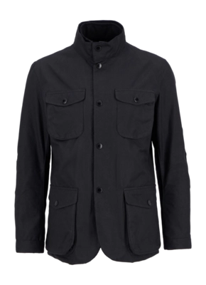 Jas Barbour Men Ogston Wax Jacket Black Classic