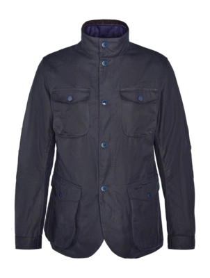 Jas Barbour Men Ogston Wax Jacket Navy