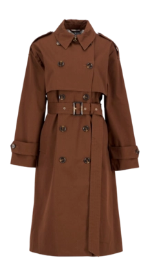 Jas Barbour Women Aoife Trench Showerproof Vicuna Hessian Tartan