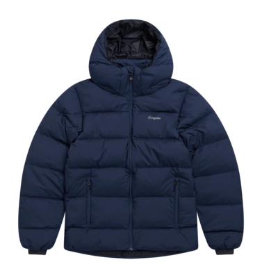 Jas Bergans Men Lava Warm Down Jacket With Hood Navy Blue/Solid Grey Regular Fit
