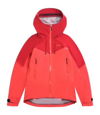 Jas Bergans Women Rabot Alpine 3L Shell Jacket Peachy Red/Red Regular Fit
