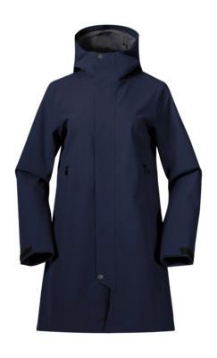 Jas Bergans Women Urban 2L Shell Coat Navy Blue Regular Fit
