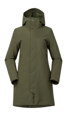 Jas Bergans Women Urban Insulated Shell Coat Dark Green Mud Regular fit