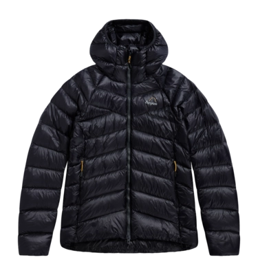 Jas Bergans Women Y LightLine Dark Shadow Grey Weightless Down Jacket Hood Regular Fit