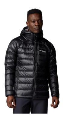 Jas Columbia Men Arctic Crest Down Hooded Jacket Black Regular Fit