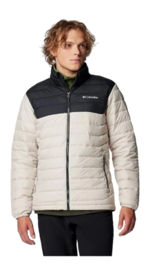 Jas Columbia Men Powder Lite II Jacket Dark Stone Black Active Fit