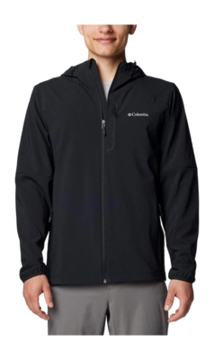 Jas Columbia Men Tech Softshell Hoodie Black Regular Fit