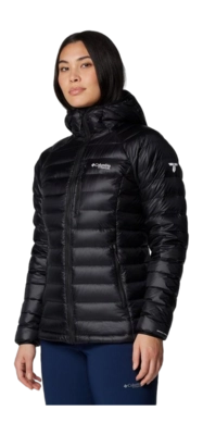 Jas Columbia Women Arctic Crest Down Hooded Jacket Black Regular Fit