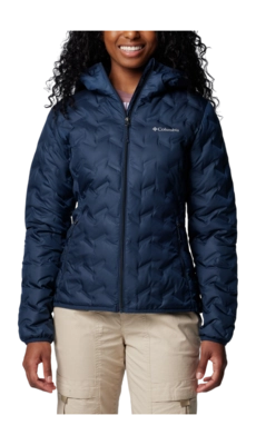 Jas Columbia Women Delta Ridge II Down Hooded Jacket Collegiate Navy Regular Fit