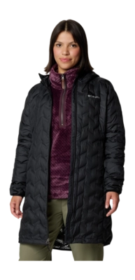 Jas Columbia Women Delta Ridge II Long Down Jacket Black Regular Fit