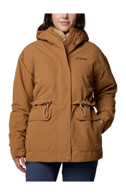 Jas Columbia Women Drop Ridge II Interchange Jacket Camel Brown 3 in 1