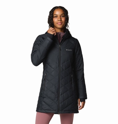 Jas Columbia Women Heavenly Long Hooded Jacket Black Regular Fit