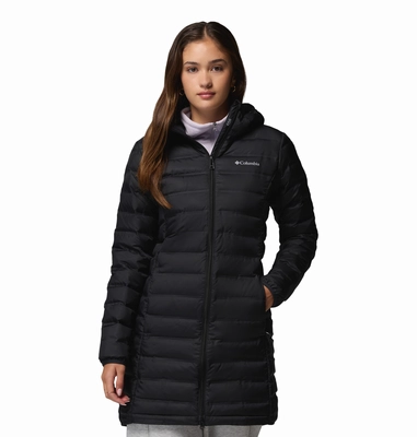 Jas Columbia Women Lake 22 II Down Long Hooded Jacket Black Regular Fit