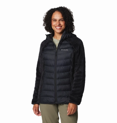 Jas Columbia Women Powder Lite II Sherpa Hybrid Jacket Black Regular Fit