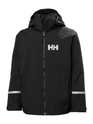Jas Helly Hansen Junior Shelter Helly Tech Jacket Black Regular Fit