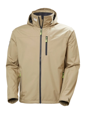 Jas Helly Hansen Men Crew Hooded Jacket 2.0 Pebble Regular Fit