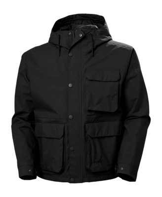 Jas Helly Hansen Men Escape Utility Rain Jacket Black Loose Fit