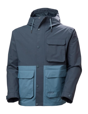 Jas Helly Hansen Men Escape Utility Rain Jacket Washed Navy HELLY TECH PROTECTION